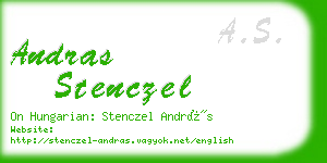 andras stenczel business card